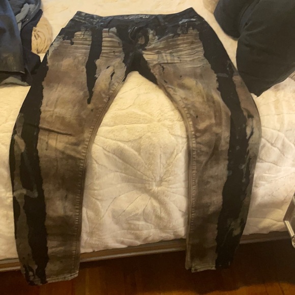 60s 70s Unknown Store Brand Denim Painter Pants